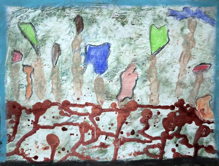 Abstract painting: The Line Nobody Crosses